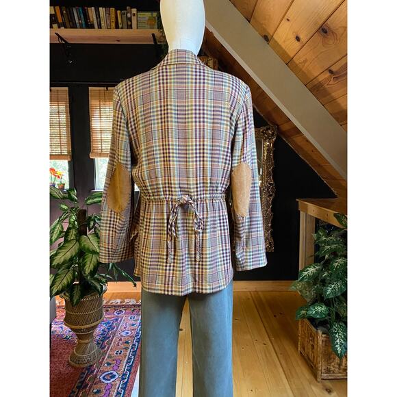 Plaid Blazer Elbow Patched - Picture 5 of 6